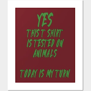 animal testing in progress Posters and Art